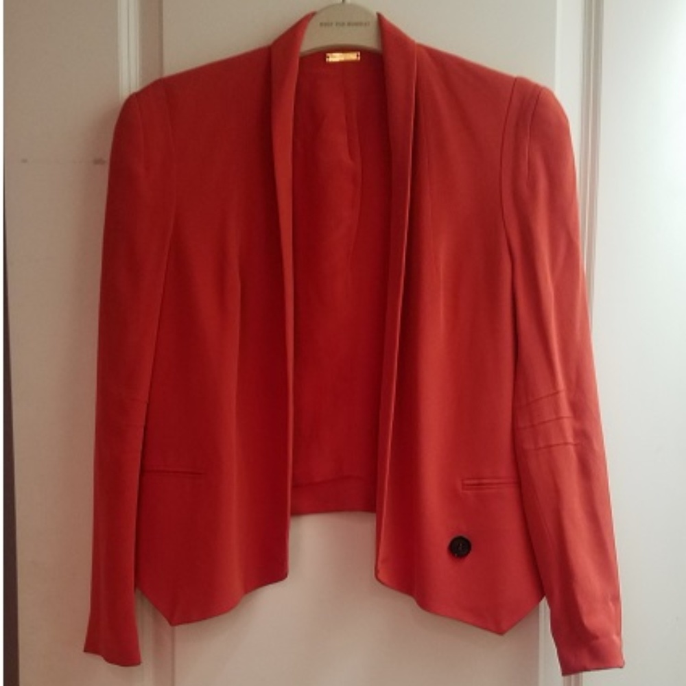 Rebecca Minkoff Becky Pointed Crepe Blazer - Picture 4 of 7